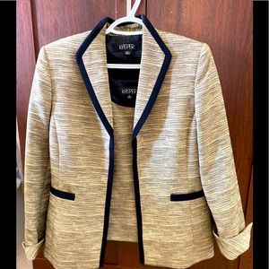 A gorgeous 3 piece Kasper gold and black suit.